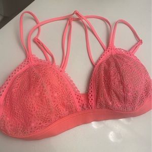 Victoria’s Secret pink and nude lace bralette - NWOT - size small